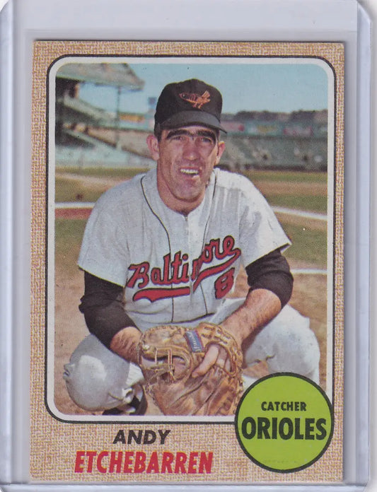 1968 Topps Baseball #204 Andy Etchebarren - Baltimore Orioles - Baseball Card Single