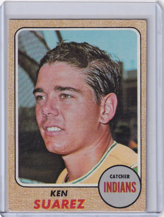 Topps Baseball card of Ken Suarez from the Cleveland Indians 1968 series