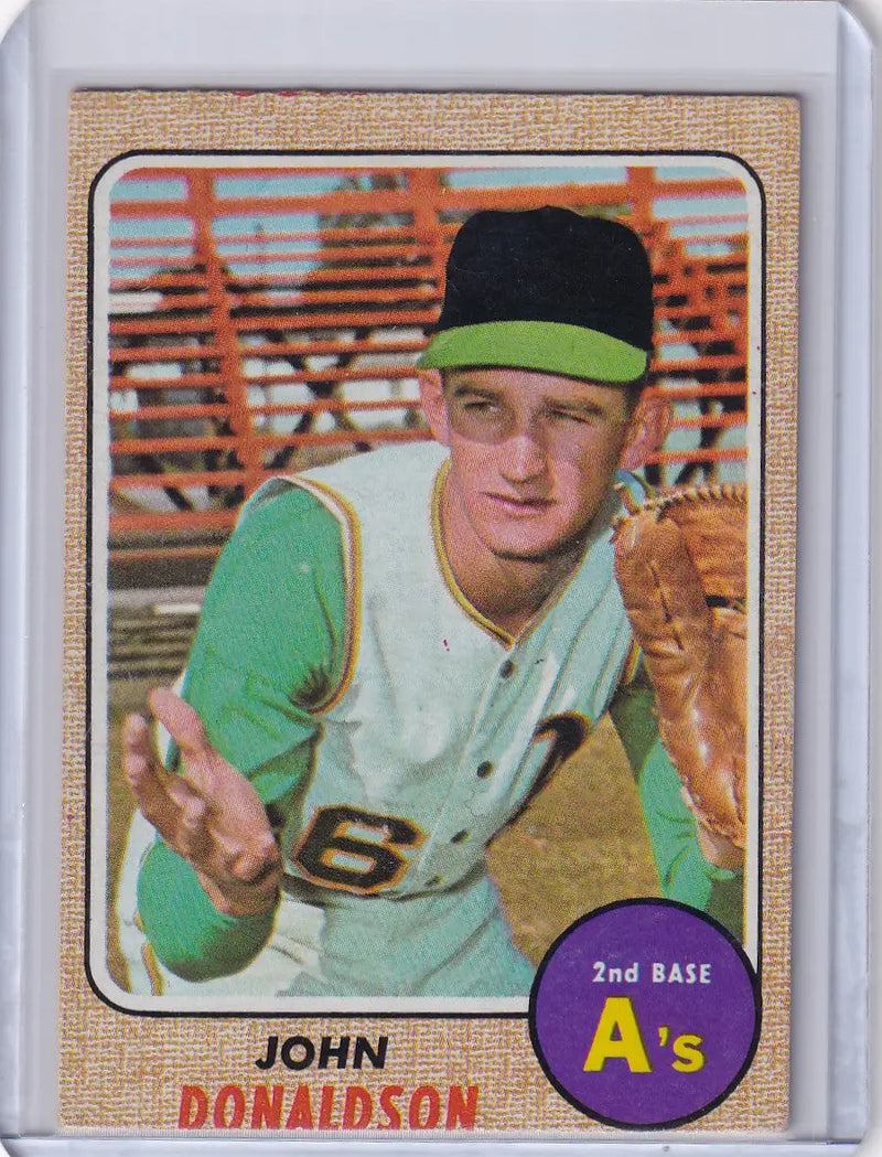 1968 Topps Baseball #244 John Donaldson - Oakland Athletics RC