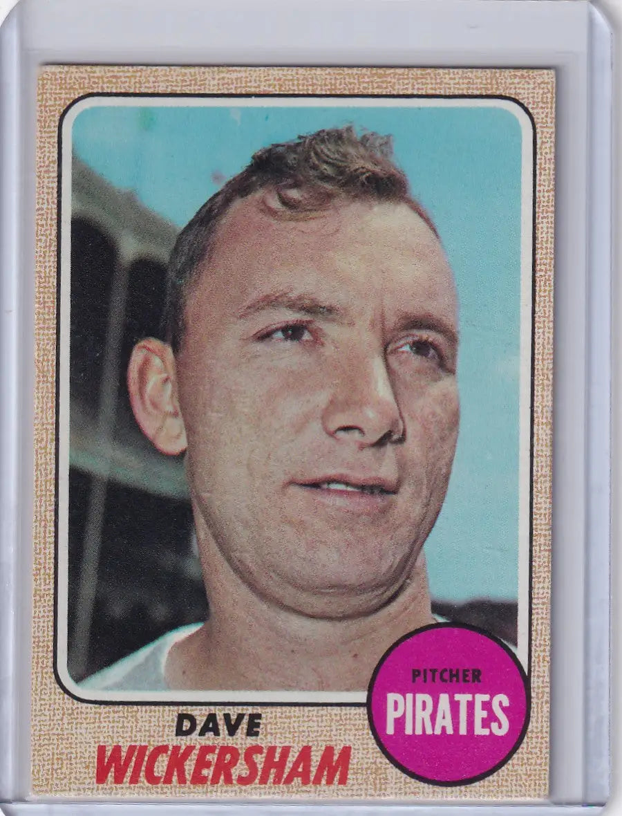 1968 Topps Baseball #288 Dave Wickersham - Pittsburgh Pirates