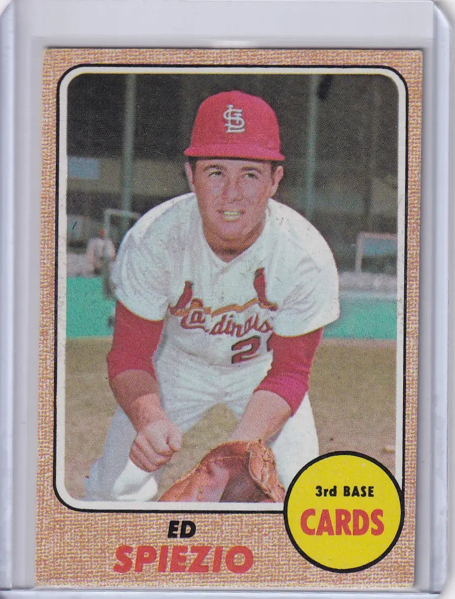 Topps Baseball trading card of Ed Spiezio in St. Louis Cardinals uniform