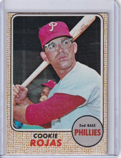 1968 Topps Baseball card of Cookie Rojas, Philadelphia Phillies player