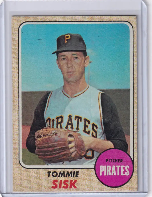 1968 Topps Baseball #429 Tommie Sisk - Pittsburgh Pirates - Baseball Card Single