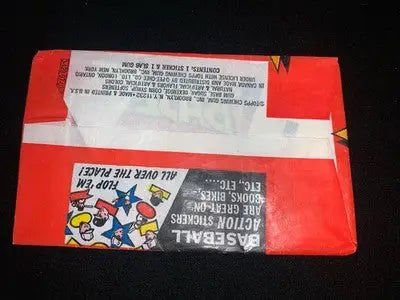 1968 Topps Baseball Action Stickers 10¢ Test Pack Empty Wrapper RARE