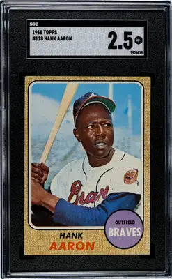 1968 Topps Hank Aaron #110 Baseball SGC 2.5