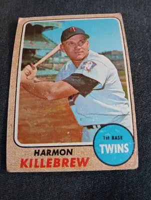 1968 Topps - Harmon Killebrew #220. Twins. VG+ - Baseball Card Single