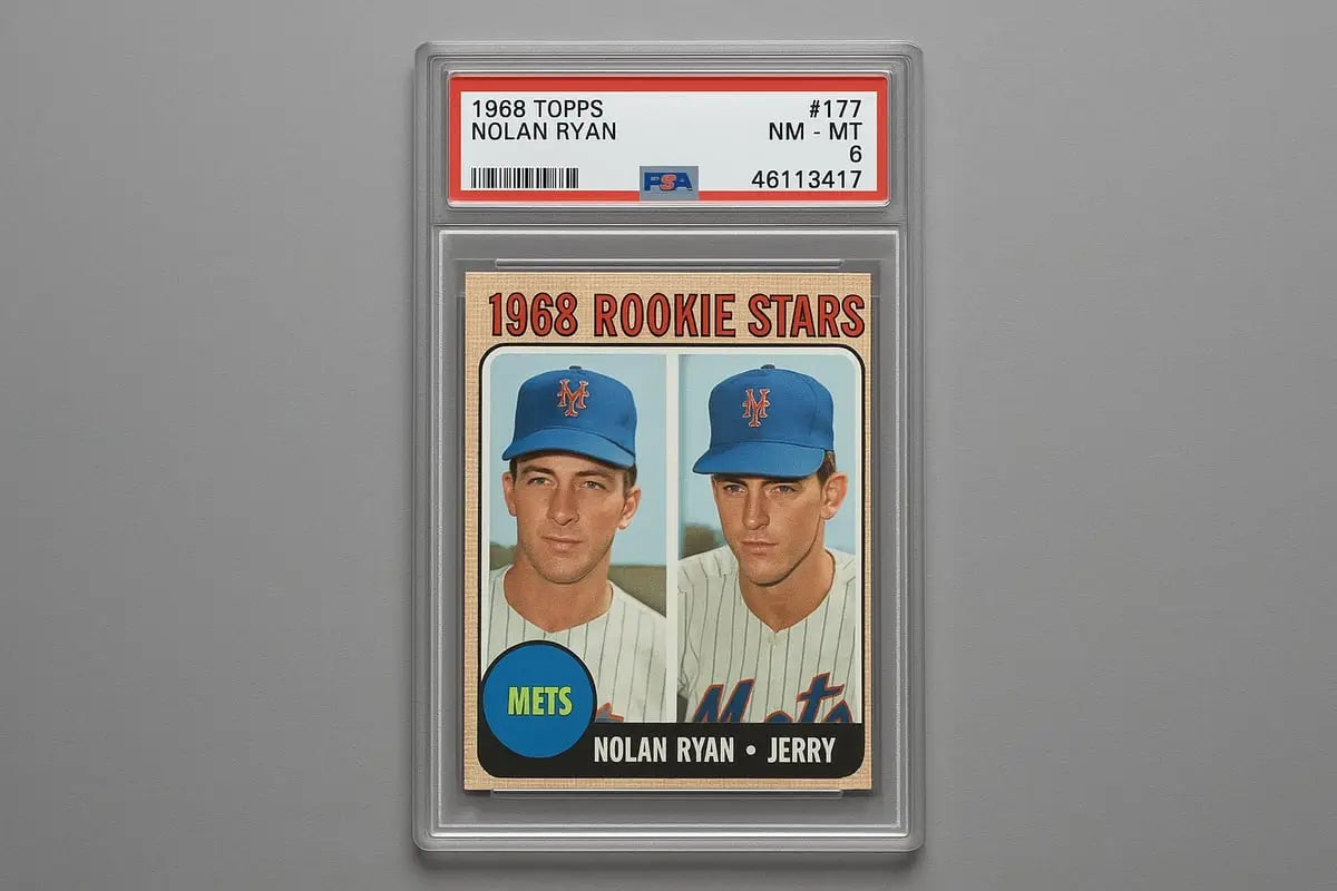 Nolan Ryan rookie 1968 Topps card in PSA NM-MT 6 slab