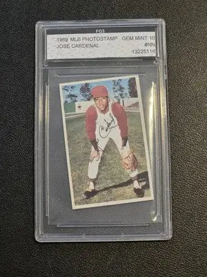 1969-70 MLB/MLBPA Baseball Stars Photostamps #NNO Jose Cardenal Graded FGS 10 - Baseball Card Single