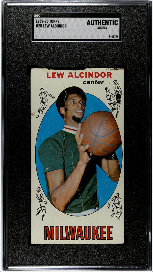 1969-70 Topps Basketball #25 LEW ALCINDOR (KAREEM ABDUL-JABBAR) SGC A - HOF RC!!