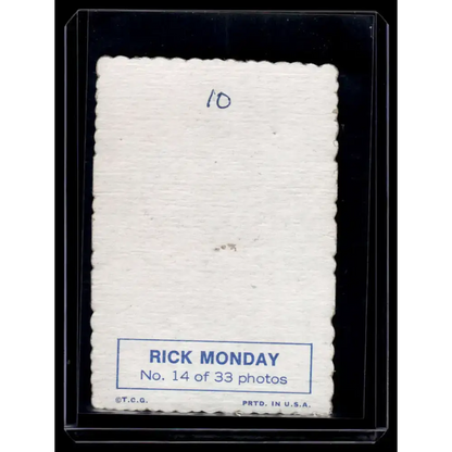 1969 Topps #14 Rick Monday EX Oakland Athletics Baseball Card