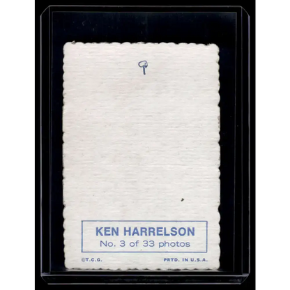 1969 Topps #3 Ken Harrelson EX Boston Red Sox Baseball Card