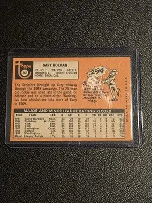 1969 Topps #361 Gary Holman - Baseball Card Single