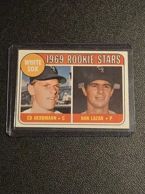 1969 Topps #439 White Sox 1969 Rookie Stars (Ed Herrmann / Dan Lazar) RS RC - Baseball Card Single