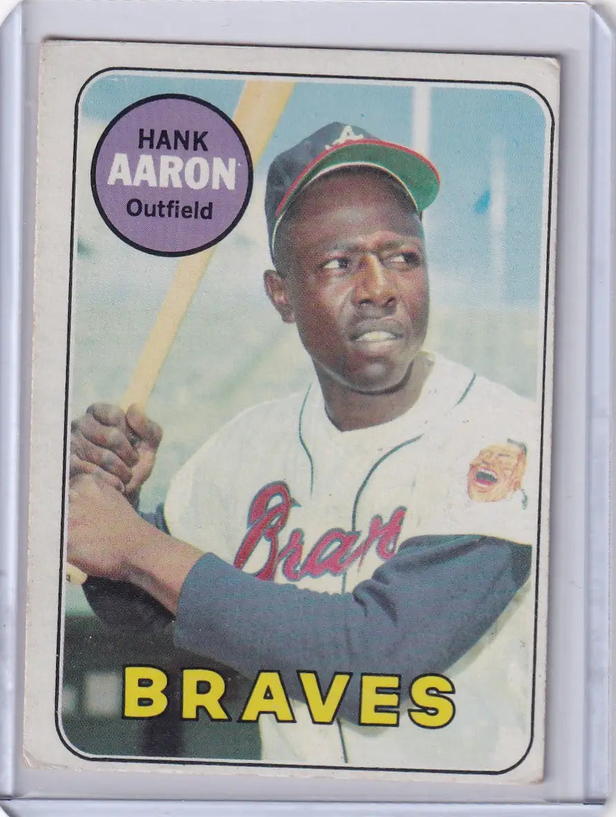 1969 Topps Baseball #100 Hank Aaron - Atlanta Braves