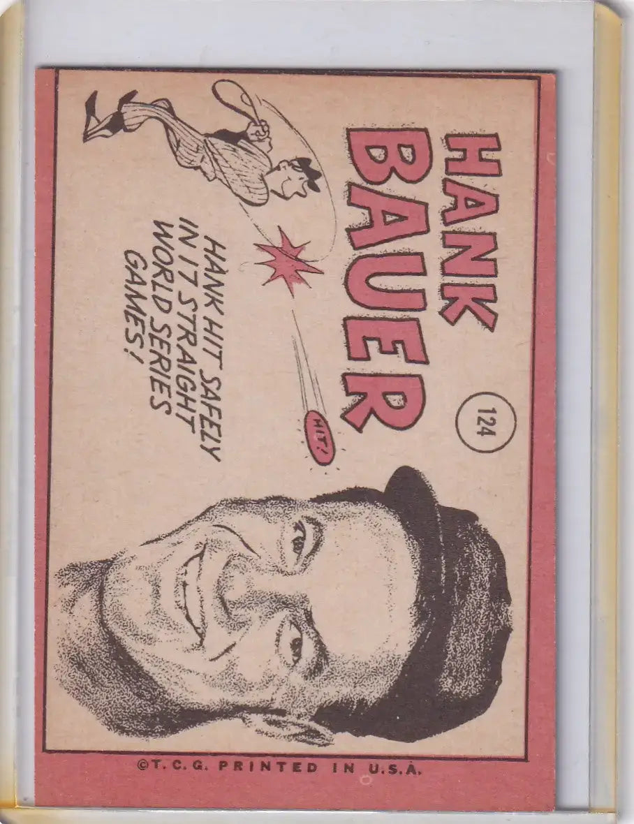 1969 Topps Baseball #124 Hank Bauer - Oakland Athletics