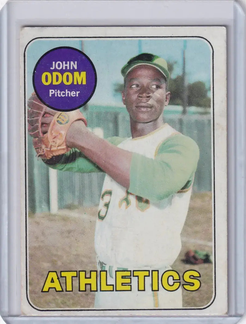 1969 Topps Baseball #195 John Odom - Oakland Athletics