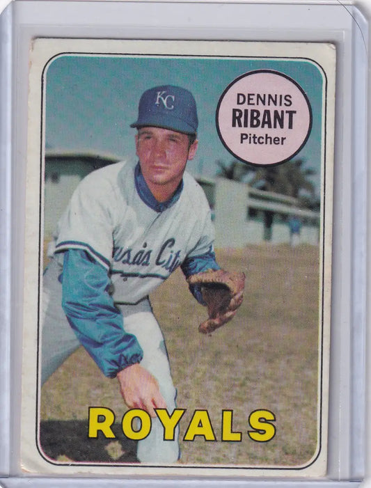 1969 Topps Baseball #463 Dennis Ribant - Kansas City Royals - Baseball Card Single