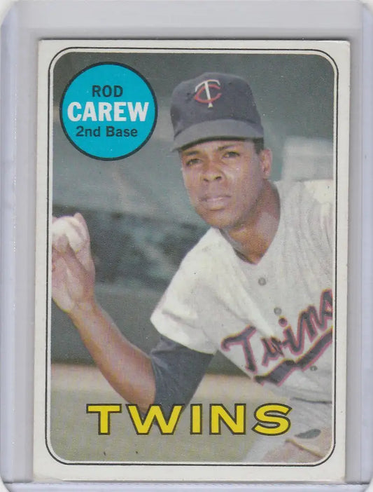 Baseball card of Rod Carew, Minnesota Twins, 1969 Topps #510, NRMT condition