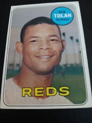 1969 Topps - Bobby Tolan #448. Cincinnati Reds. EX - Baseball Card Single