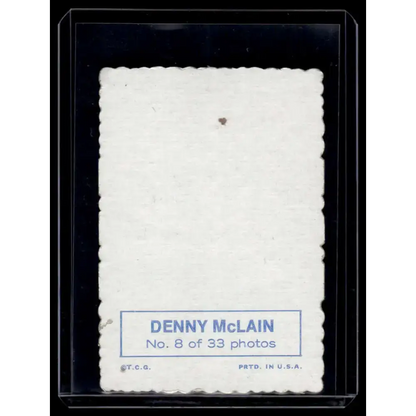 1969 Topps Deckle Edge #8 Denny McLain EX Detroit Tigers Baseball Card