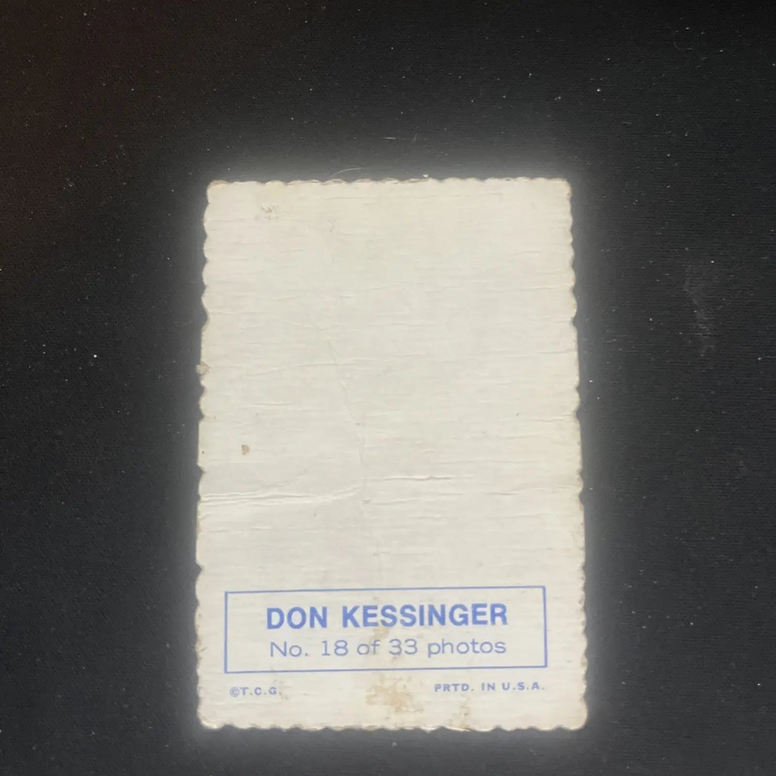 Vintage Don Kessinger photo on 1969 Topps trading card for Chicago Cubs fans