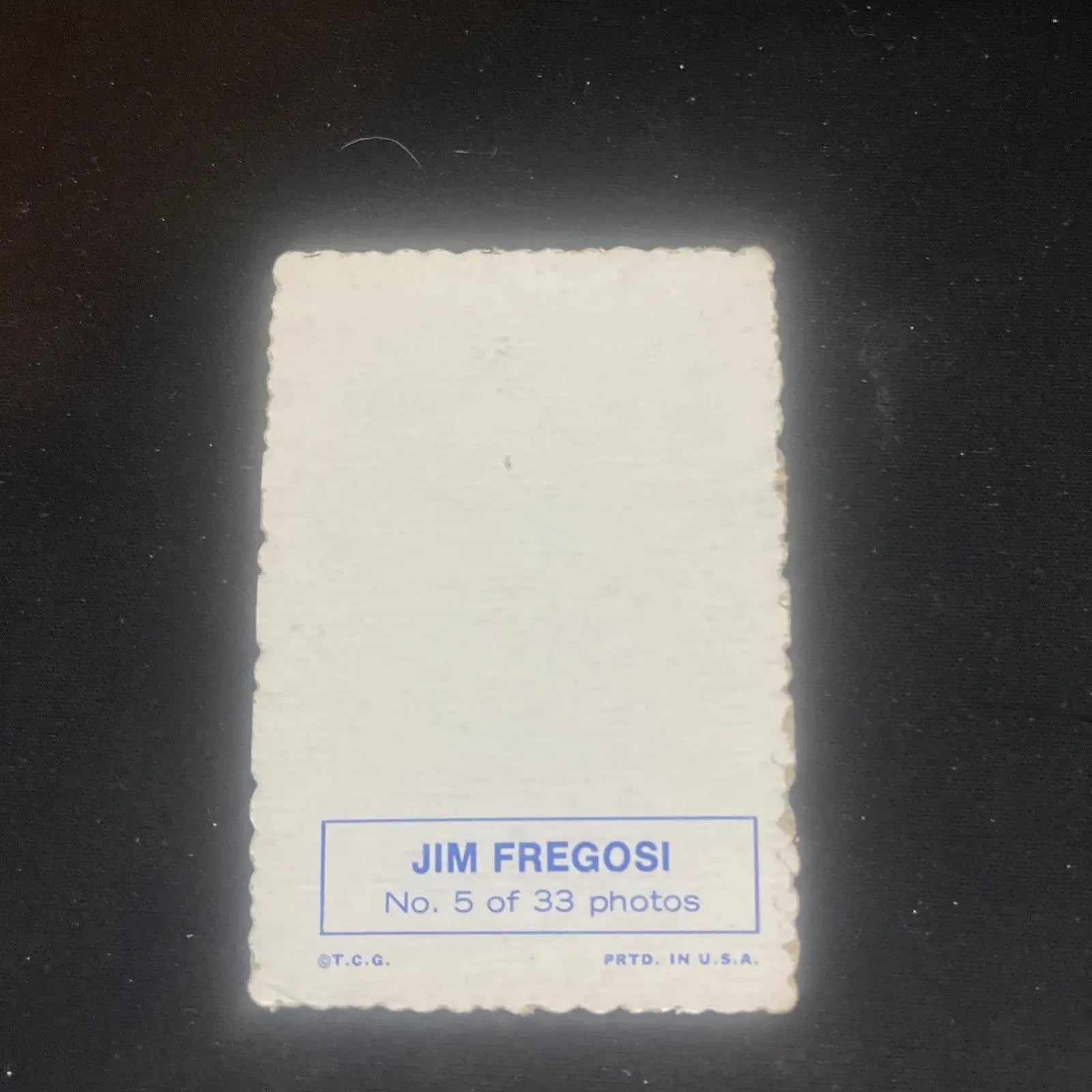 Small, white scalloped trading card featuring Jim Fregosi from 1969 Topps Deckle Edge