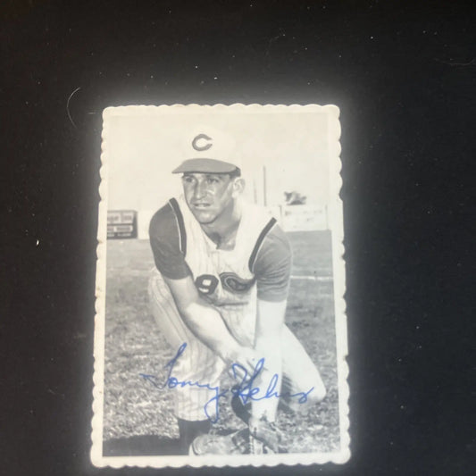 Signed 1969 Topps Deckle Edge Tommy Helms #20 vintage baseball card for collectors