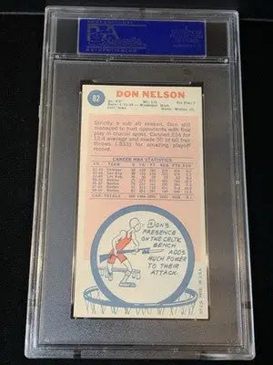 1969 Topps Don Nelson #82 Boston Celtics Rookie RC PSA 6 EX-MT - Basketball Card Single