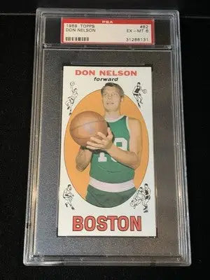 1969 Topps Don Nelson #82 Boston Celtics Rookie RC PSA 6 EX-MT - Basketball Card Single