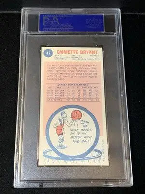 1969 Topps Emmette Bryant #47 Boston Celtics Rookie RC PSA 5 EX - Basketball Card Single
