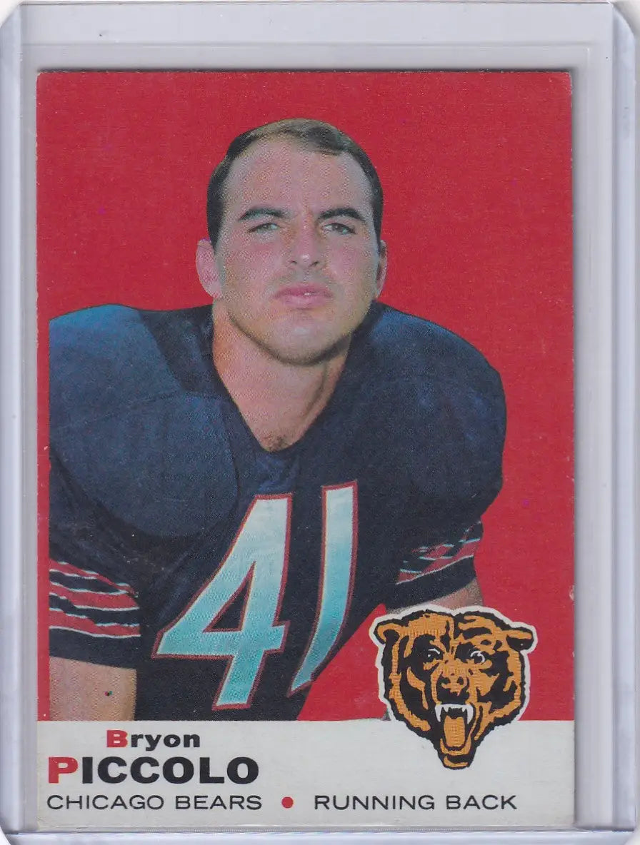Bryan Picolo 1969 Topps Football card featuring Chicago Bears jersey number 41