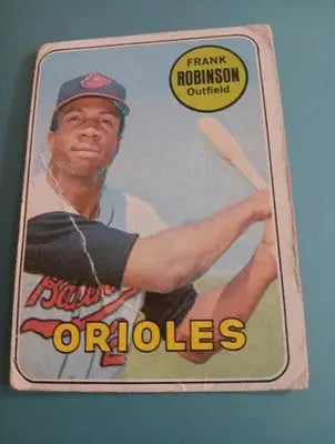 1969 Topps - Frank Robinson #250. Orioles. Front crease. Corner wear. VG - Baseball Card Single