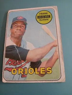 1969 Topps - Frank Robinson #250. Orioles. Front crease. Corner wear. VG - Baseball Card Single