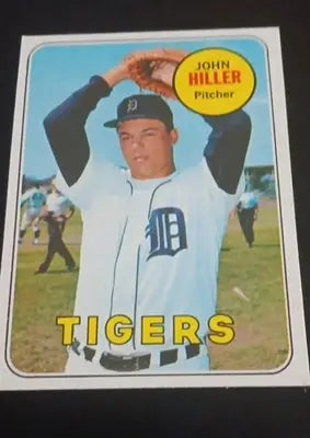 1969 Topps - High # John Hiller #642. Detroit Tigers. EX+ - NRMT - Baseball Card Single