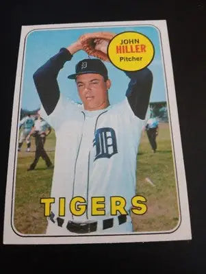 1969 Topps - High # John Hiller #642. Detroit Tigers. EX+ - NRMT - Baseball Card Single