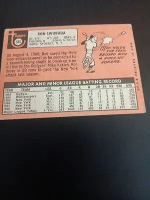 1969 Topps - High # Ron Swoboda #585. New York Mets. EX - Baseball Card Single