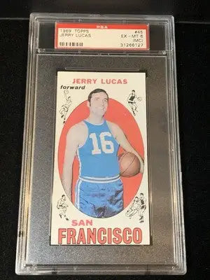 1969 Topps Jerry Lucas #45 San Francisco RC Rookie Card PSA 6 (mc) EX-MT - Basketball Card Single