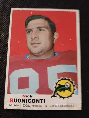 1969 Topps - Nick Buoniconti #192. Miami Dolphins. VG+ - Football Card Single