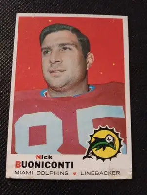 1969 Topps - Nick Buoniconti #192. Miami Dolphins. VG+ - Football Card Single