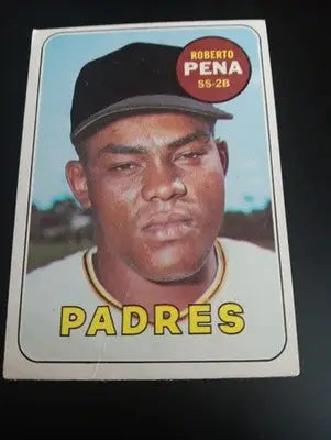 1969 Topps - Roberto Pena #184. San Diego Padres. EX+ - Baseball Card Single