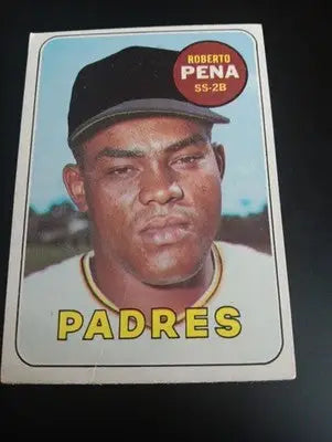 1969 Topps - Roberto Pena #184. San Diego Padres. EX+ - Baseball Card Single
