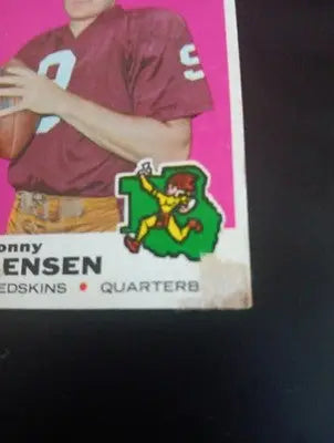 1969 Topps - Sonny Jurgensen #227. Wash. Redskins. front paper loss. GD- VG - Football Card Single