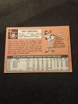1969 Topps - Tony Conigliaro #330. Boston Red Sox. EX-NRMT - Baseball Card Single
