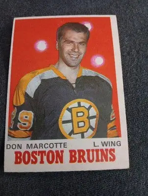 1970-71 O-Pee-Chee - Don Marcotte #138 (RC). Bruins. EX+ - Hockey Card Single