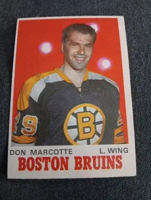 1970-71 O-Pee-Chee - Don Marcotte #138 (RC). Bruins. EX+ - Hockey Card Single