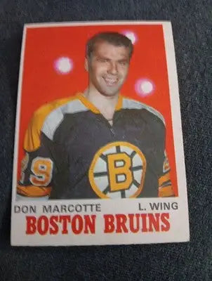 1970-71 O-Pee-Chee - Don Marcotte #138 (RC). Bruins. EX+ - Hockey Card Single