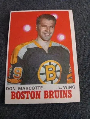 1970-71 O-Pee-Chee - Don Marcotte #138 (RC). Bruins. EX+ - Hockey Card Single
