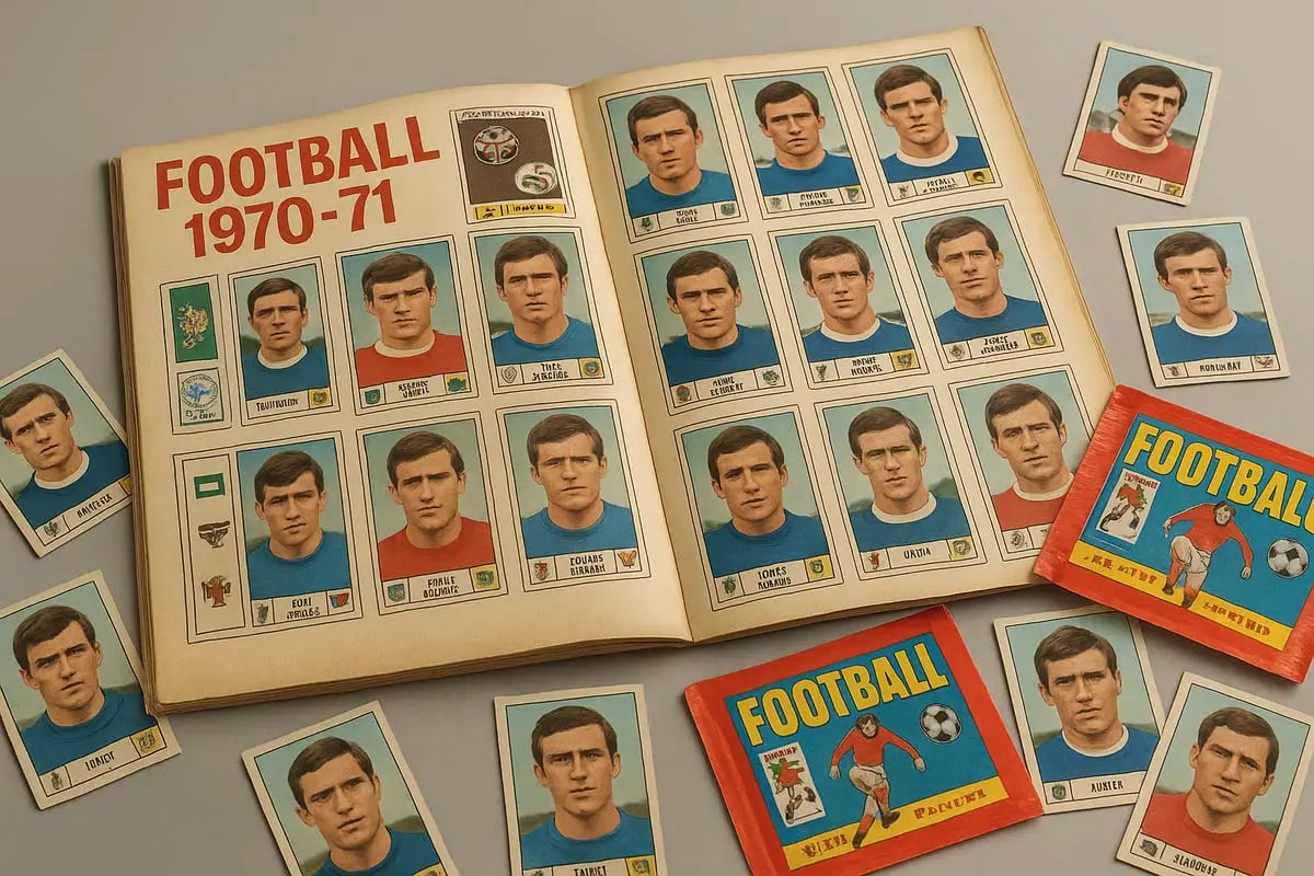 Vintage 1970-71 Panini Football Cards in Sticker Album
