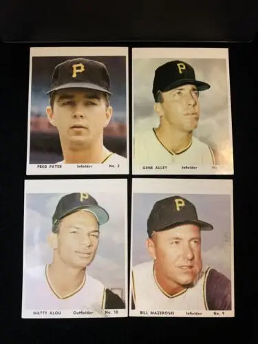 Vintage Pittsburgh Pirates Color Prints trading cards from 1970 featuring Alou and Mazeroski