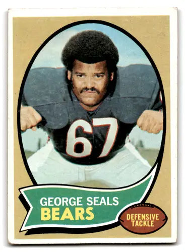Vintage George Seals football card 1970 Topps EX excellent RC rookie with original gloss